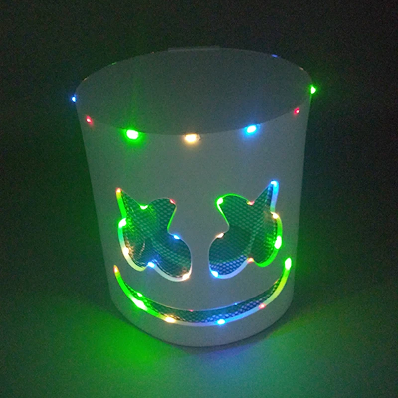 DJ Marshmello Luminous Head Cover, LED Light Up Accessory