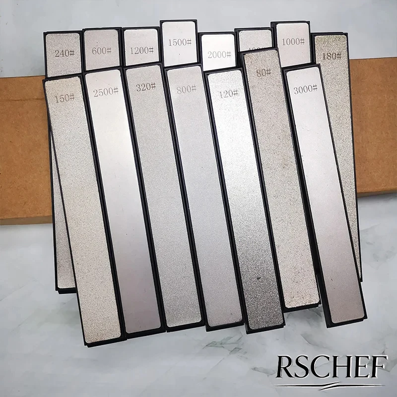 [4 pièces] ensemble de pierres à aiguiser diamant-affûteur de couteaux et d'outils multi-grains avec Guide d'angle pour utilisation extérieure/cuisine