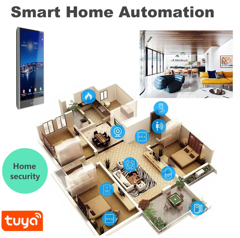 smart building Multi Apartment Intercom System with 1080P 8 inch touch screen panel two way door bell