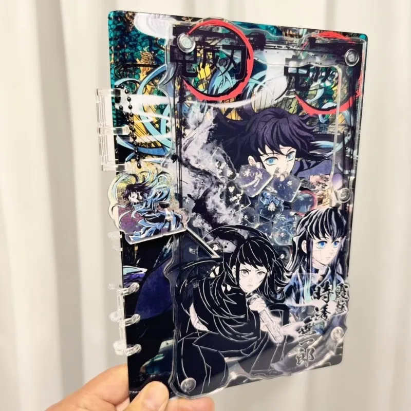 Acrylic Shake Book A5 A7 Demon Slayer Anime Diary Sticker Book DIY Writing Shorthand Portable Creative Stationery Friends Gift view 6