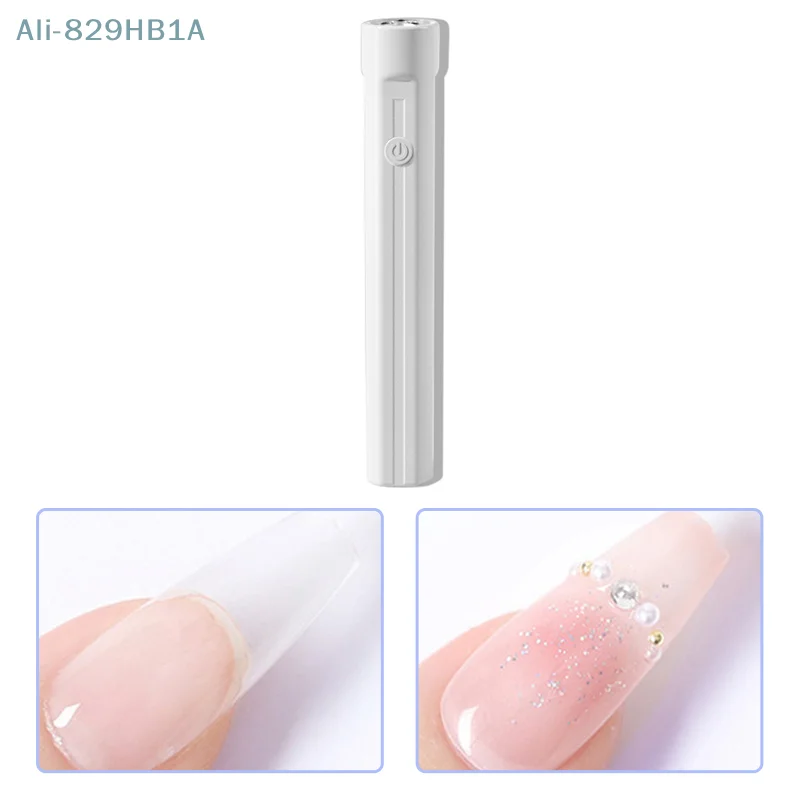 Handheld Nail Dryer Gel Word Lamp Small Nail Polish Fast Dry Mini Portable Adhesive Glue USB Led Lamp Manicure Tool UV Detector