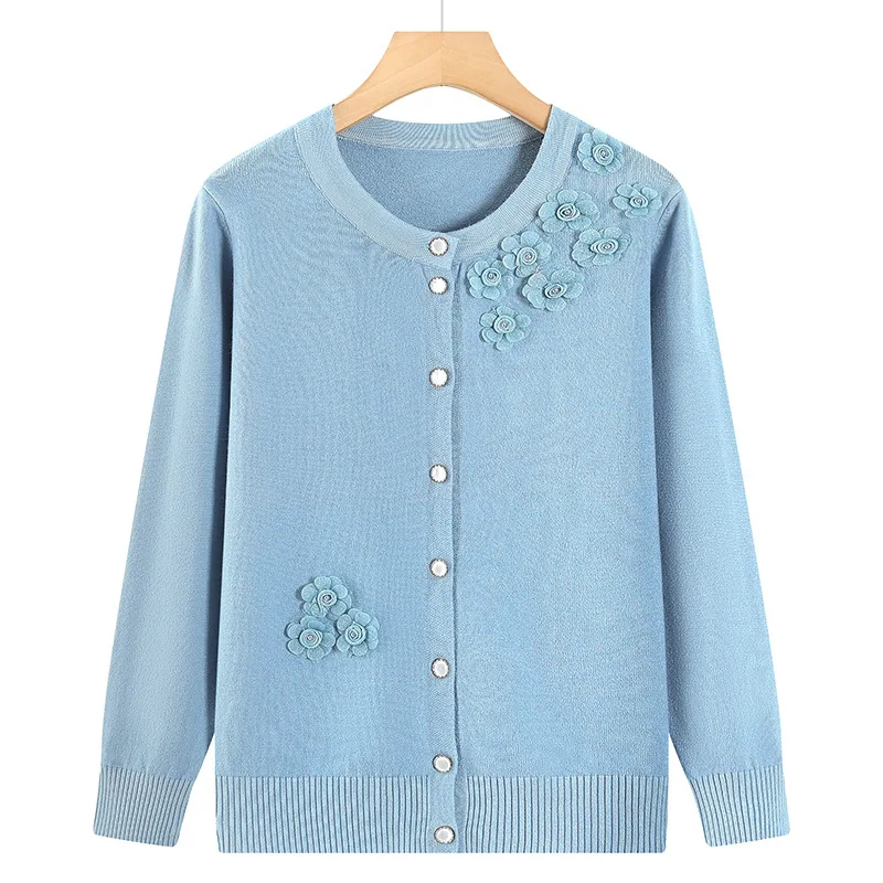 

Зимняя одежда, женский кардиган на пуговицах, весенне-осенний трикотаж, топы с длинными рукавами, винтажная шерстяная куртка, вязаный свитер для мам, пальто