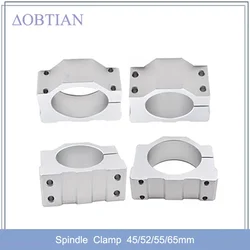 Staffa motore con morsetto mandrino in alluminio da 45mm 52mm 55mm 65mm con vite da 4 pezzi per supporto di montaggio motore macchina router per incisione CNC