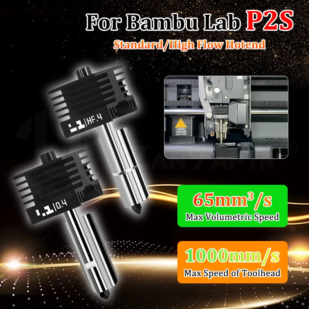 Für X2D P2S Hotend für Bambu Lab P2S Standard/High Flow Hotend Hochwertig Schneller Druck Abnehmbare Düse 0,2 0,4 0,6 0,8 – Detail 1