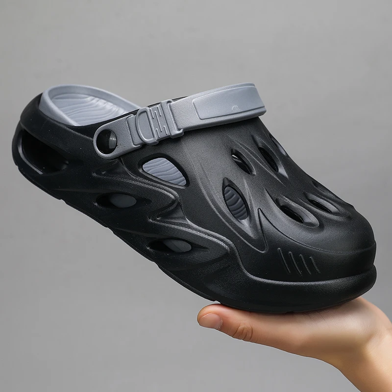 

Новые мужские повседневные туфли, модные мужские уличные сандалии, пляжные тапочки, удобные сабо, мягкие шлепанцы, садовая обувь, мужские пляжные тапочки