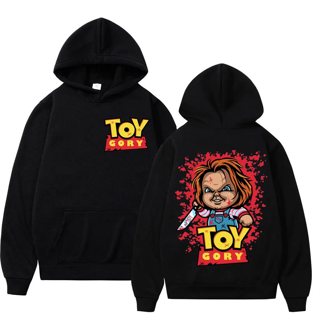 

Horror Film Child's Play Print Hoodie Men Women Fashion Cartoon Style Hooded Sweatshirts Street Trend Gothic Long Sleeve Hoodies