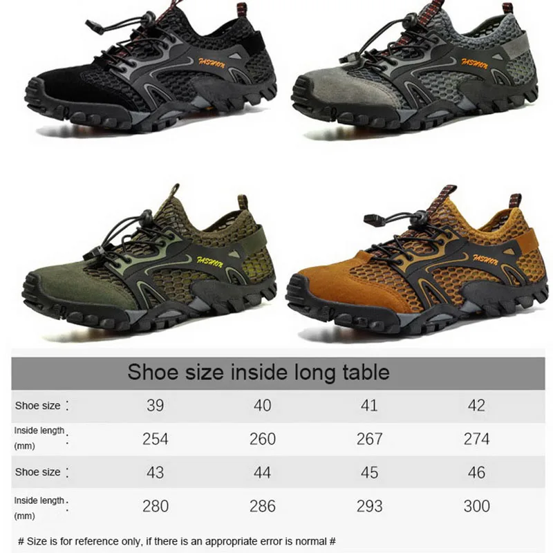 Outdoor Non-slip Hiking Shoes Men Breathable Beach Wading Shoes Training Sneakers Caminhadas Trekking Shoes for Women Summer