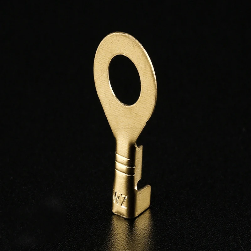 100pcs Ring Cable Lugs Crimp Terminals Gold Brass / Silver M3 M4 M5 M6 M8 M10 Toes Shoes For Electrical Screw Wire Connectors