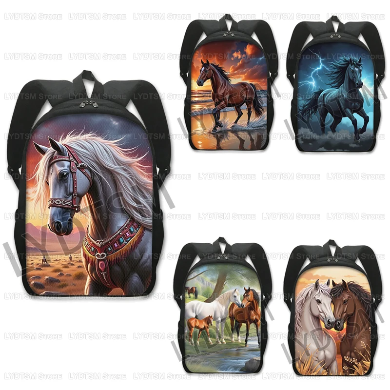 

Cool Horse Backpack Women Men Travel Bags Large Capacity Rucksack Student School Bags for Teenager Daypack Laptop Backpacks