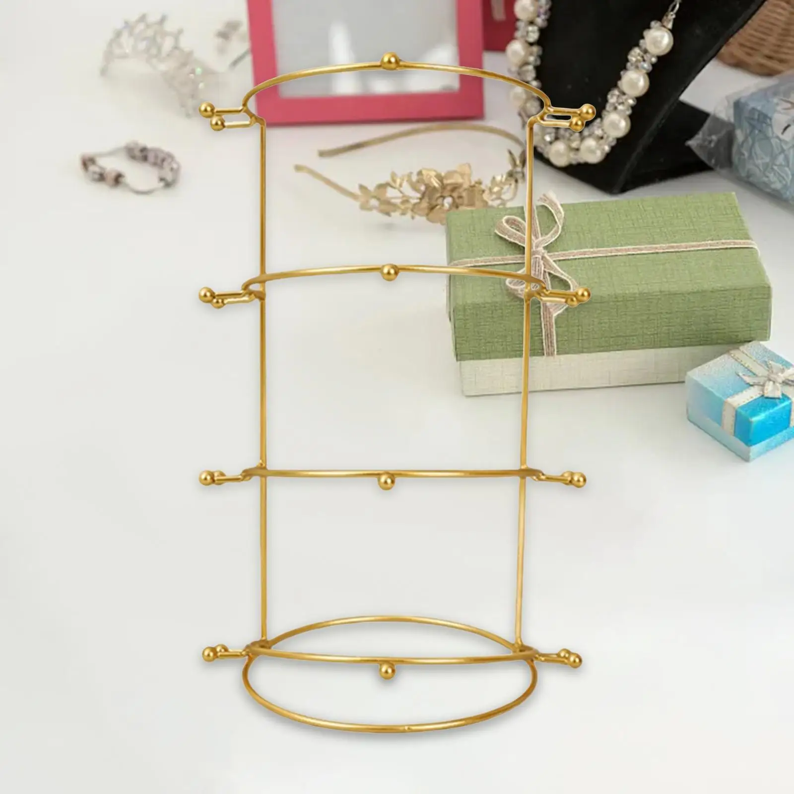 

Hair Crown Rack Hair Band Supplies Princess Crown Holder Ornament Headwear Holder for Bride Decoration Living Room Tabletop Home
