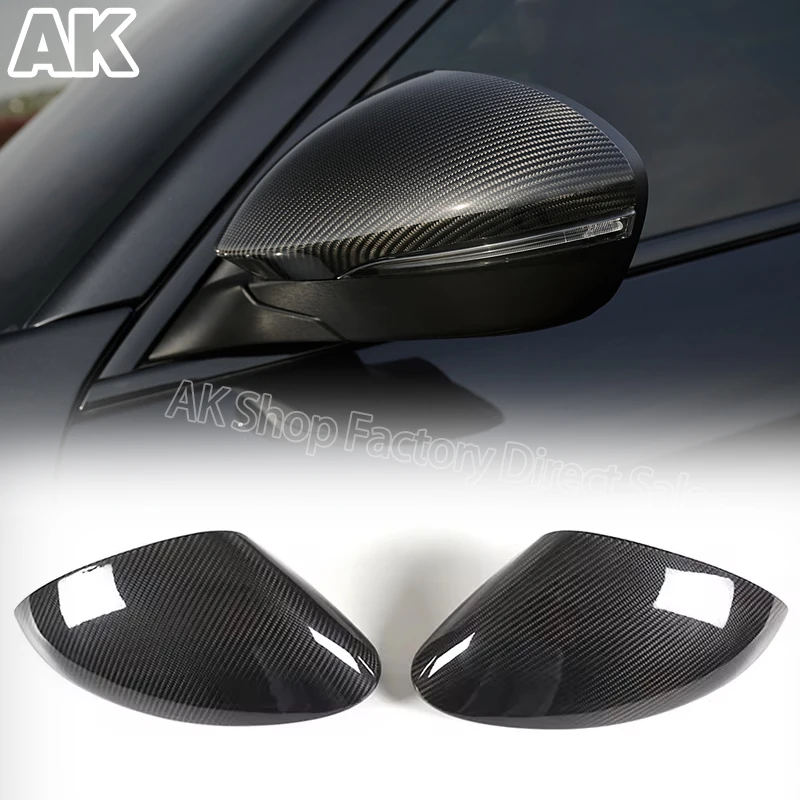

For Maserati Grecale Alfa Romeo Stelvio 2017-2024 Real Carbon Fibre Car Side Door Rearview Mirror Cap Cover Trim Car Accessories