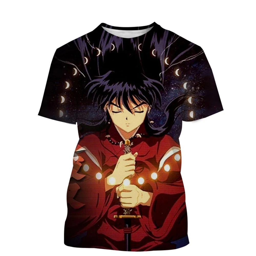 Latest Style Anime Inuyasha 3D Printing T shirt Men And Women Fashion Casual Harajuku Style Hip-Hop Street Cool T-Shirt O-Neck S