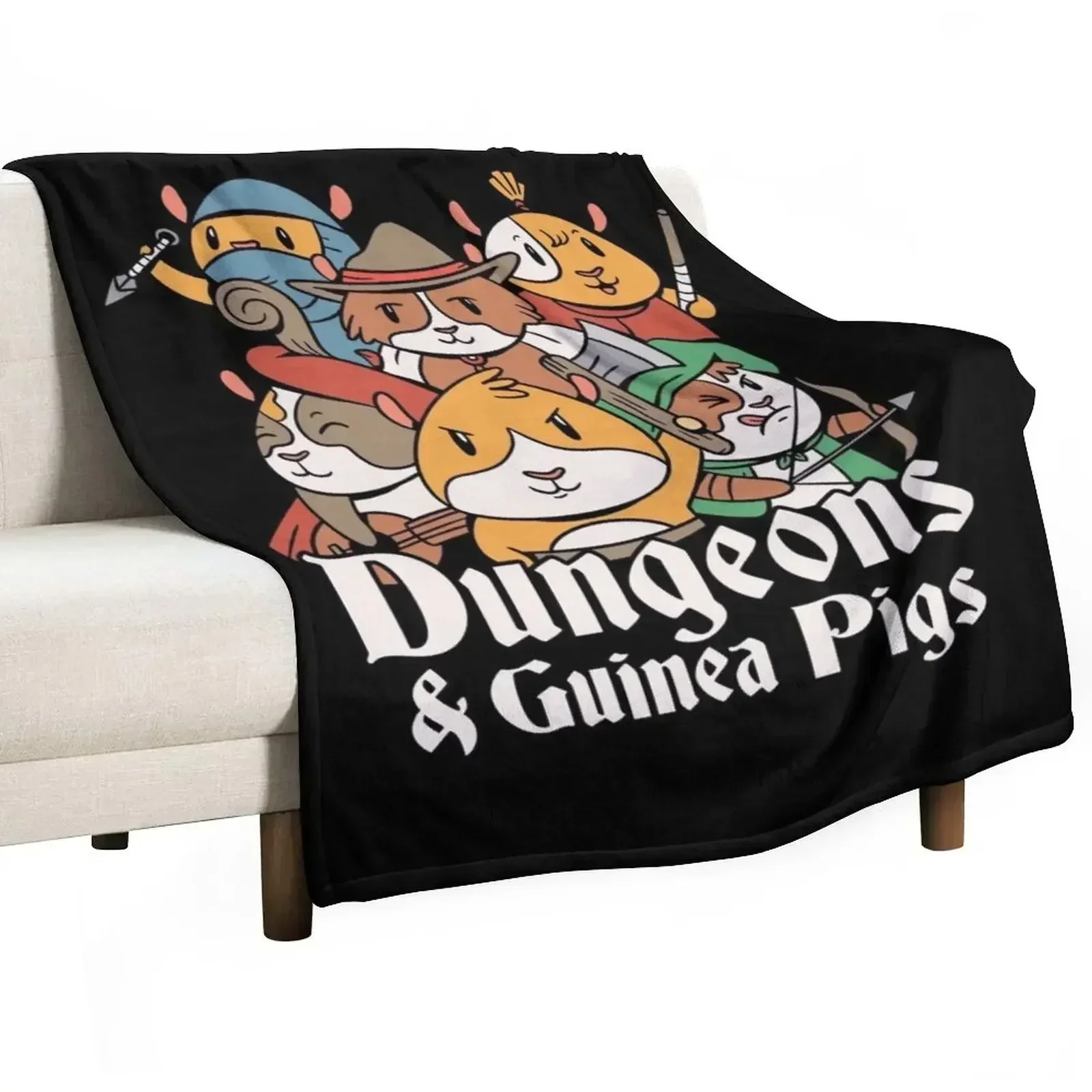 DUNGEON GUINEA PIGS Throw Blanket Decorative Sofa Giant Sofa Thin Cute Cute Plaid Sofa Throw Blankets