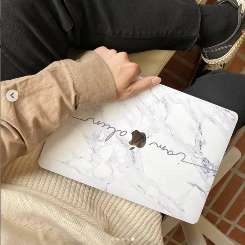 Ink Wash Painting Ins Crystal Laptop Cover For Macbook Air 13 15in NEO M5 M4 A3113 A3241 A2941 A2337 Pro 14 16 M3 M2 A2338 Case