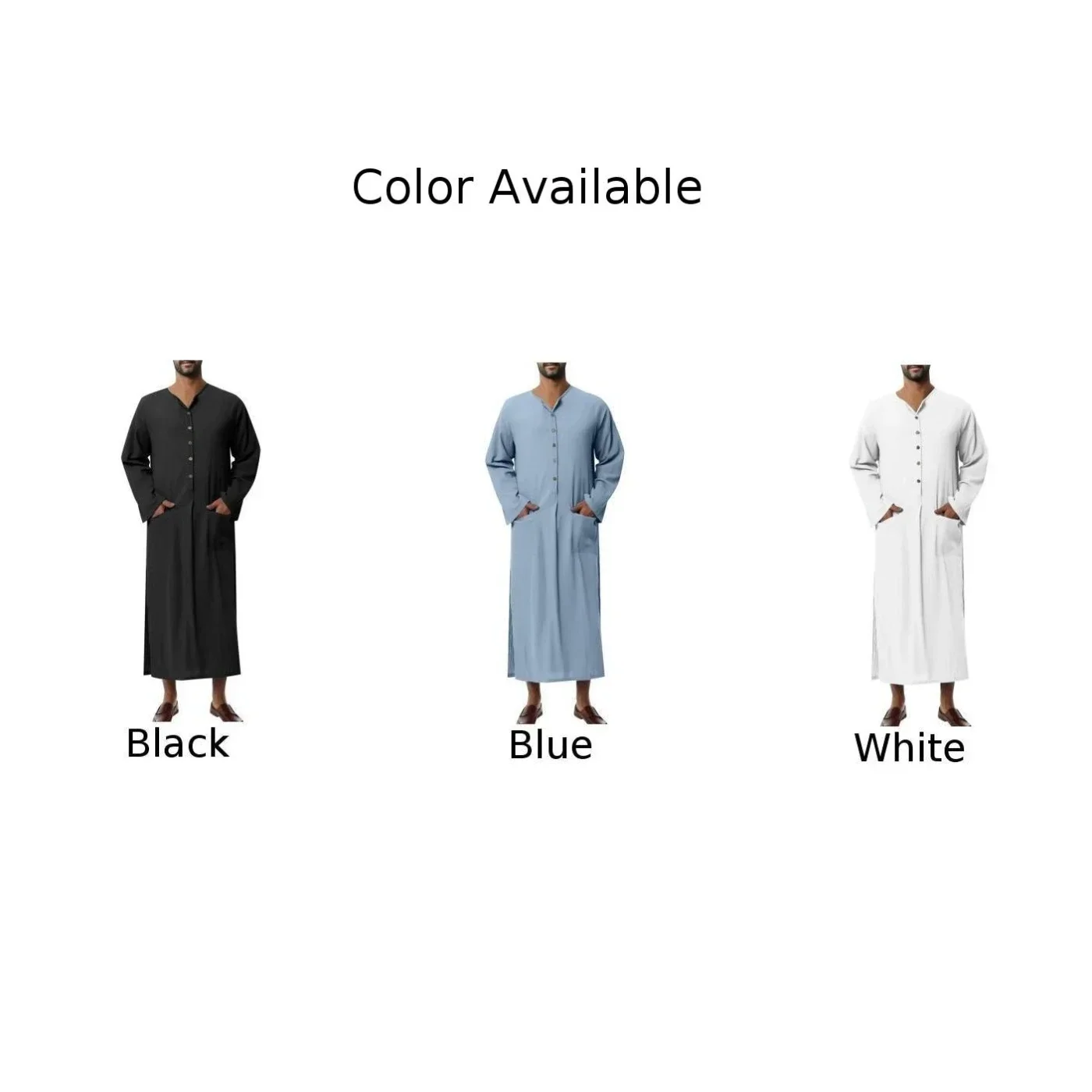 Premium Quality Mens Muslim Clothing Saudi Jubba Kaftan Loose Full Length Thobe Robe Top Comfortable and Stylish