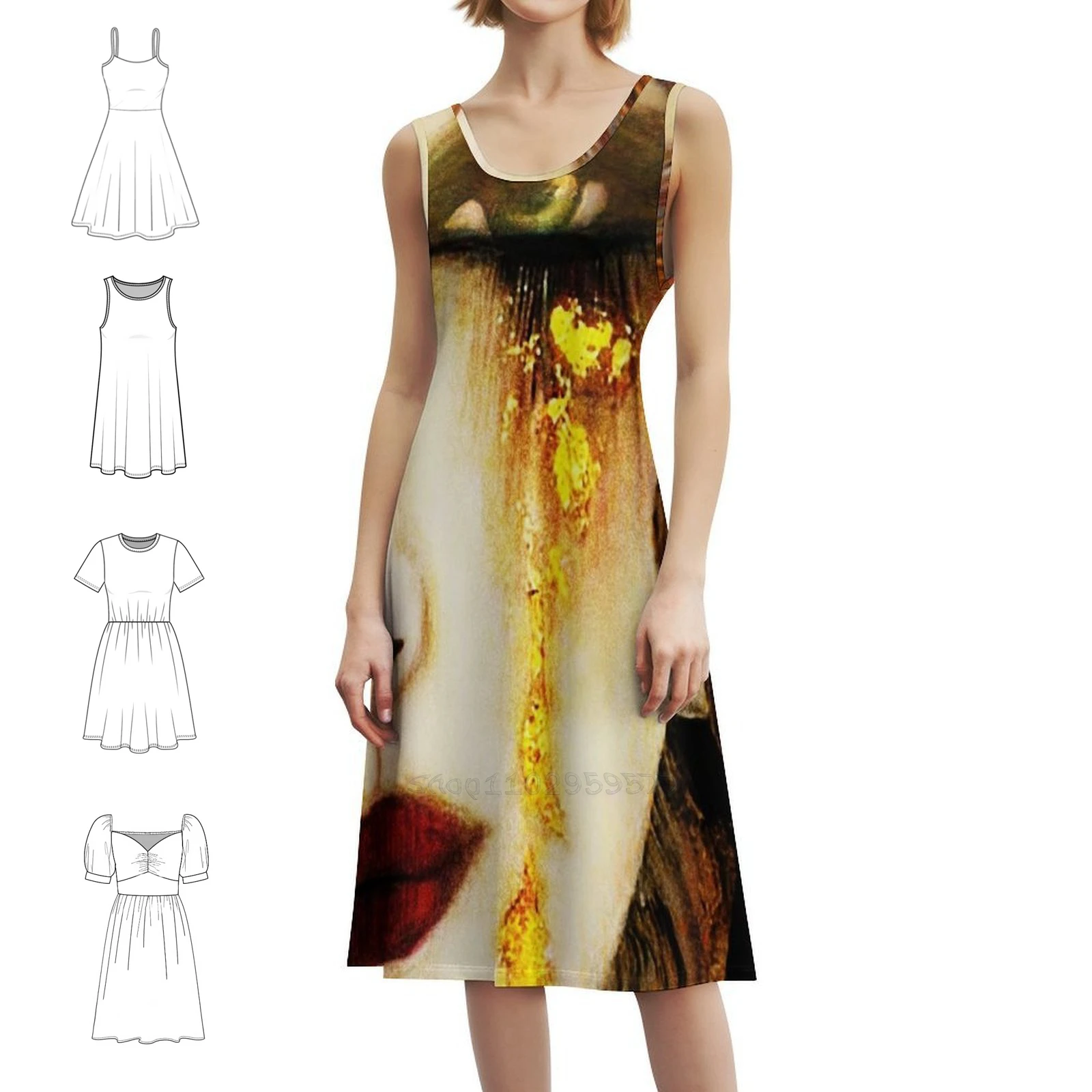 

Golden Tears Tears Of Gold Anne Marie Zimmerman (винтажное богемное платье с пышными рукавами или варианты без рукавов для женского платья