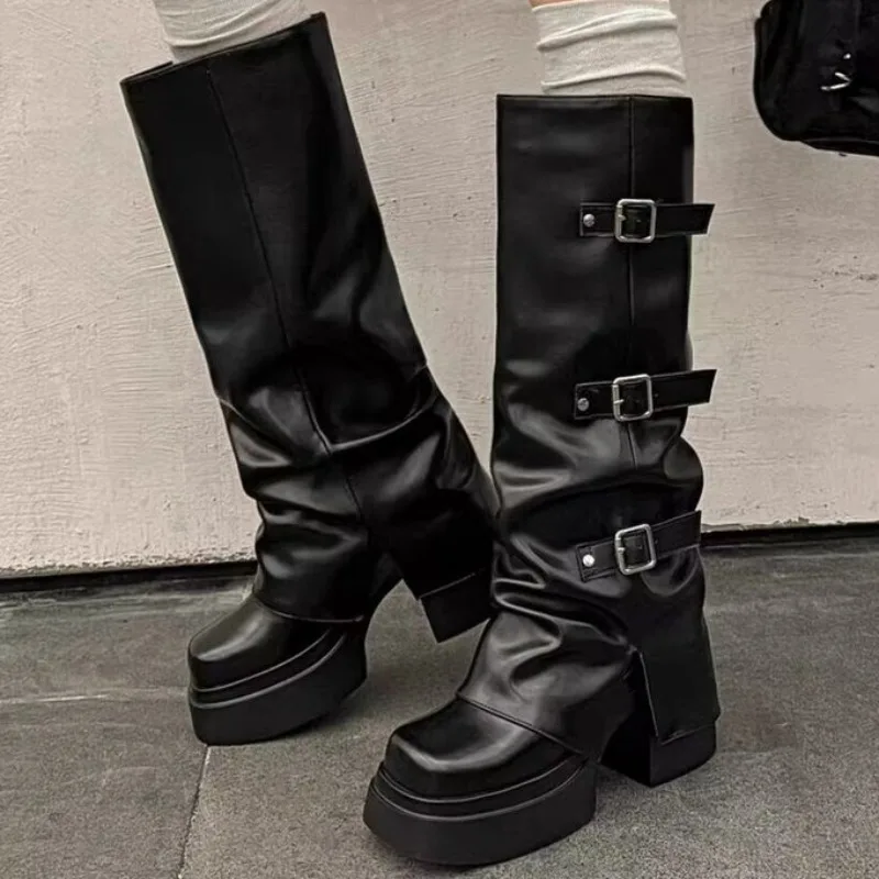 2026 Ultra-high heel lady's pants-leg boots for autumn New style Long boots