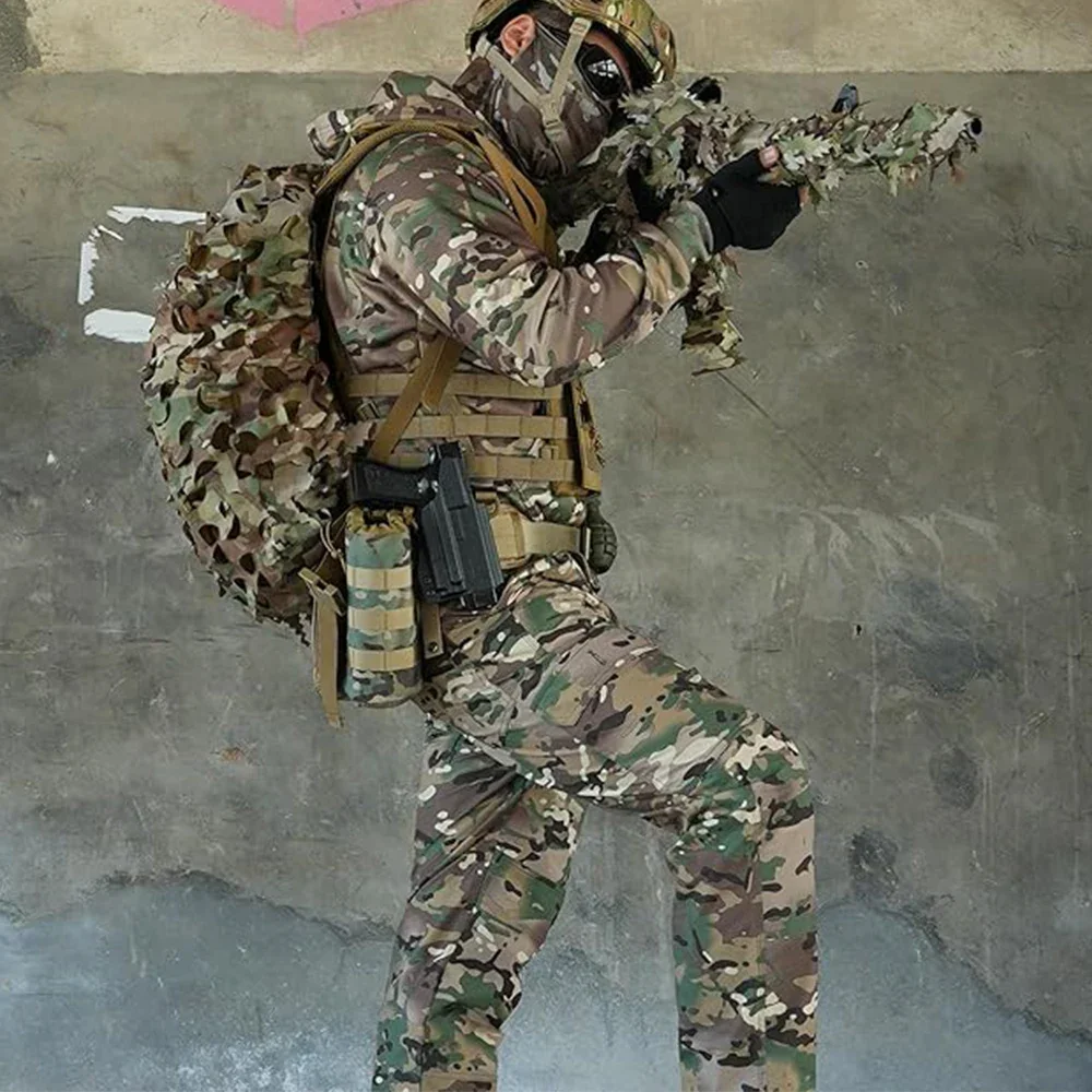 3D Laser Schneiden Camouflage Streifen Taktische DIY Dekorieren Streifen Ghillie Anzug Rucksack Camouflage Streifen Jagd Zubehör