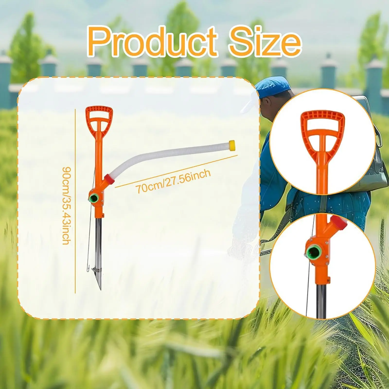 Manual Spreader Topdressing Device Fertilization Tool Adjustable Fertilizing Equipment for Garden Corn