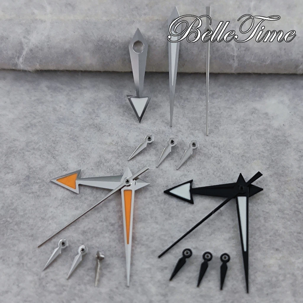 Silver/Silver Orange/Black6 Needles Fits VK63 VK64 Quartz Movement Hands C3 Green Luminous Watch Hands Accessories