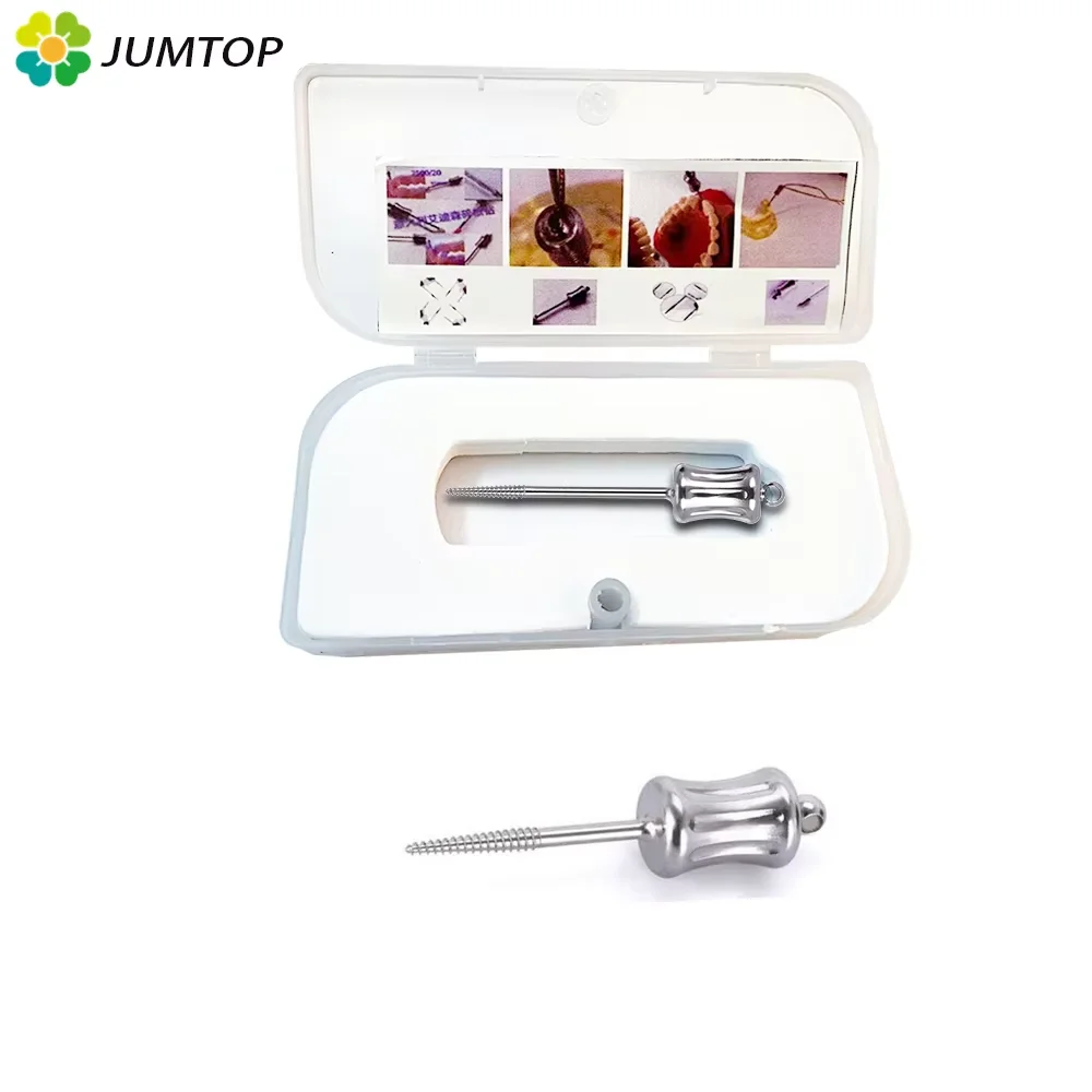 JUMTOP Dental Broken Root Drill Apical Root Fragments Remnant Extractor Stainless Steel Tooth Extraction Screw