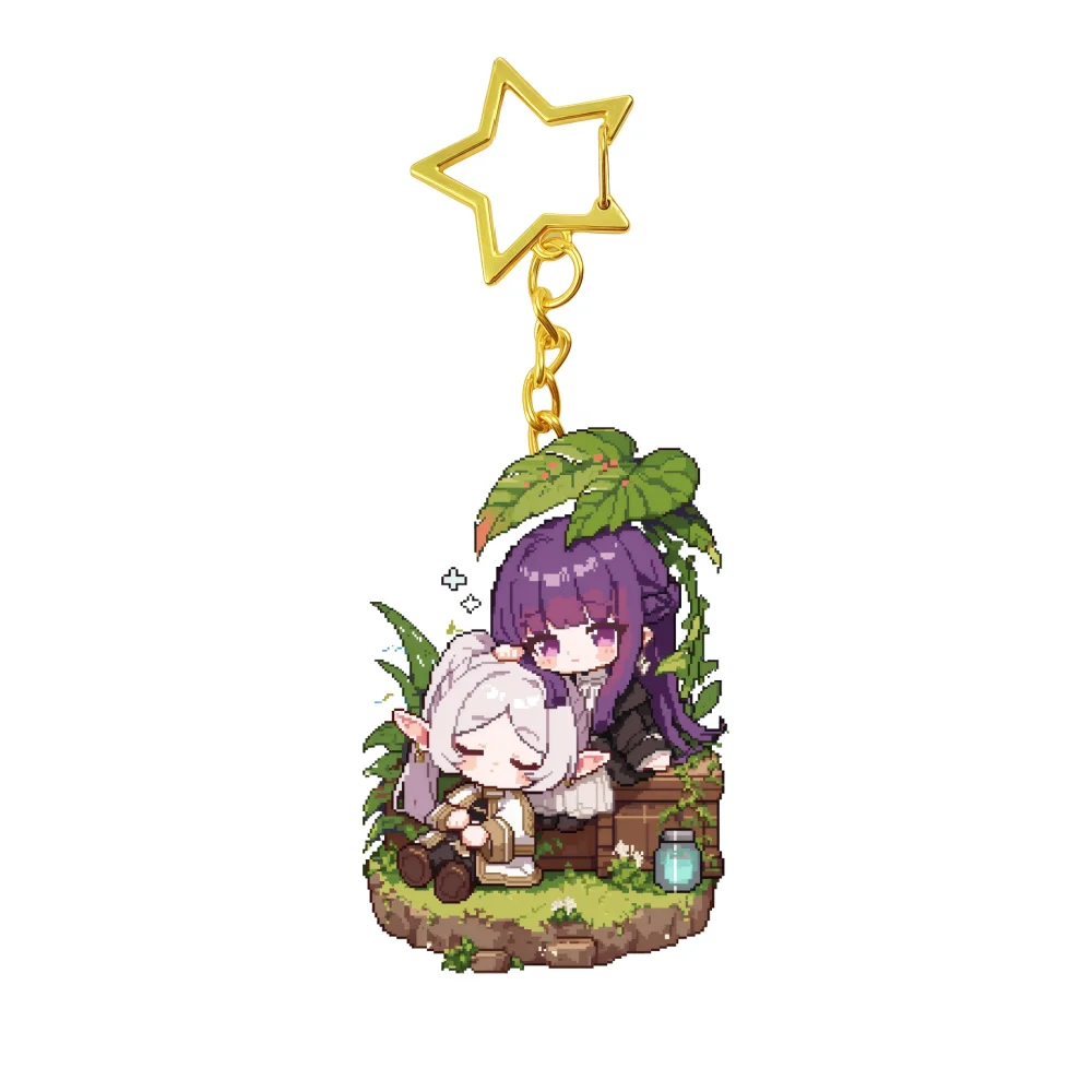 6CM Anime Frieren: Beyond Journey's End Acrylic Keychain Stand Model Ornament Accessories Goods Christmas Gifts