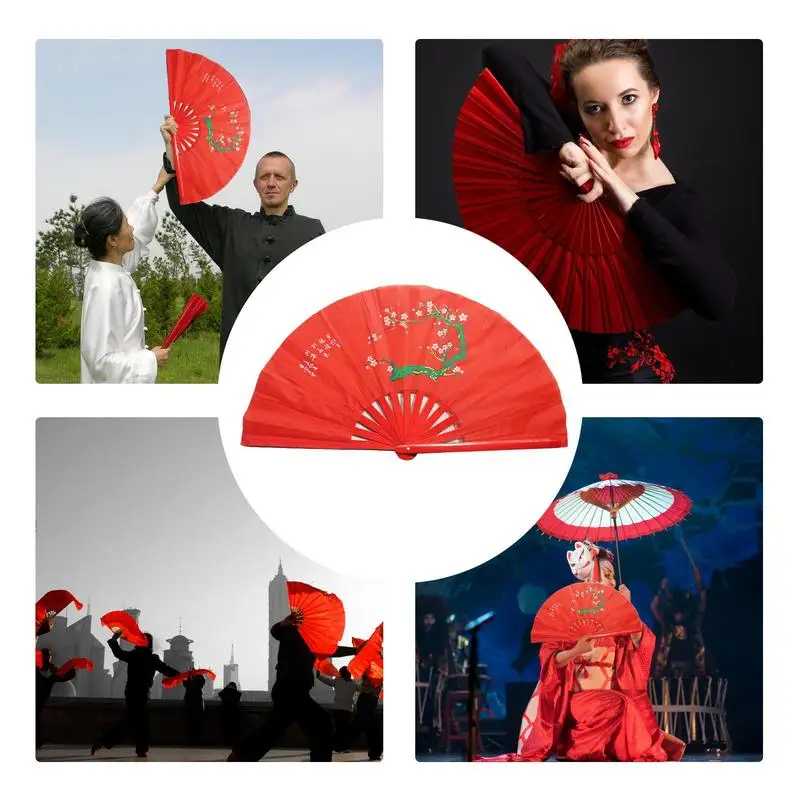 Bamboo Fan Hand Fan Tais Chi Performance Fan Martial Arts Fan Kung Fu Fans Antiquity Many Patterns Folding Fan For Dance