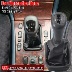 Alta Qualidade Manual de Engrenagem Shift Knob, Alavanca para Mercedes Benz W202 Classe C S202 W208 C208 CLK W210 E, Car Styling 5 6 Velocidade