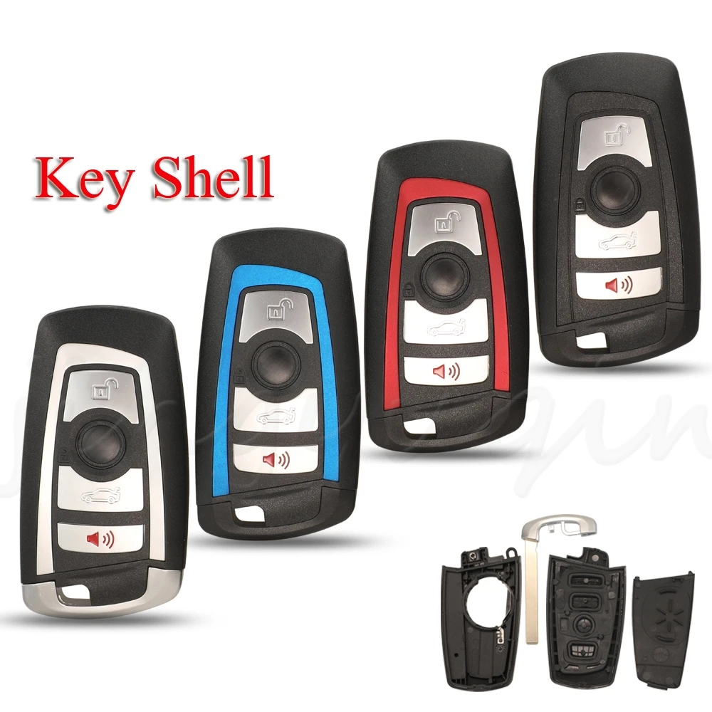 Jingyuqin 4B Smart Car Key Shell Remote Keyless Case For BMW CAS4 F FEM 3 5 7 Series E90 E92 E93 X5 F10 F20 F30 F40 Panic Fob