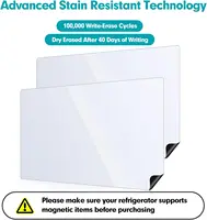 2 Pack 12x16 Inch Magnetic Whiteboard for Fridge Dry Erase Board Kitchen Organizer Planner with 3 Markers ,Eraser & 2Magnets 4