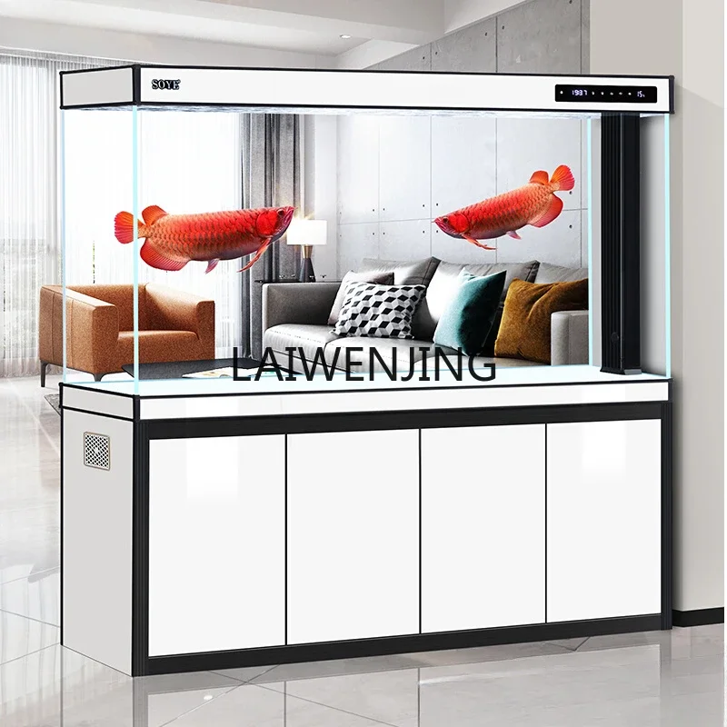 

HLZ ultra-white fish tank aquarium living room ecological large partition bottom filter screen intelligent new floor