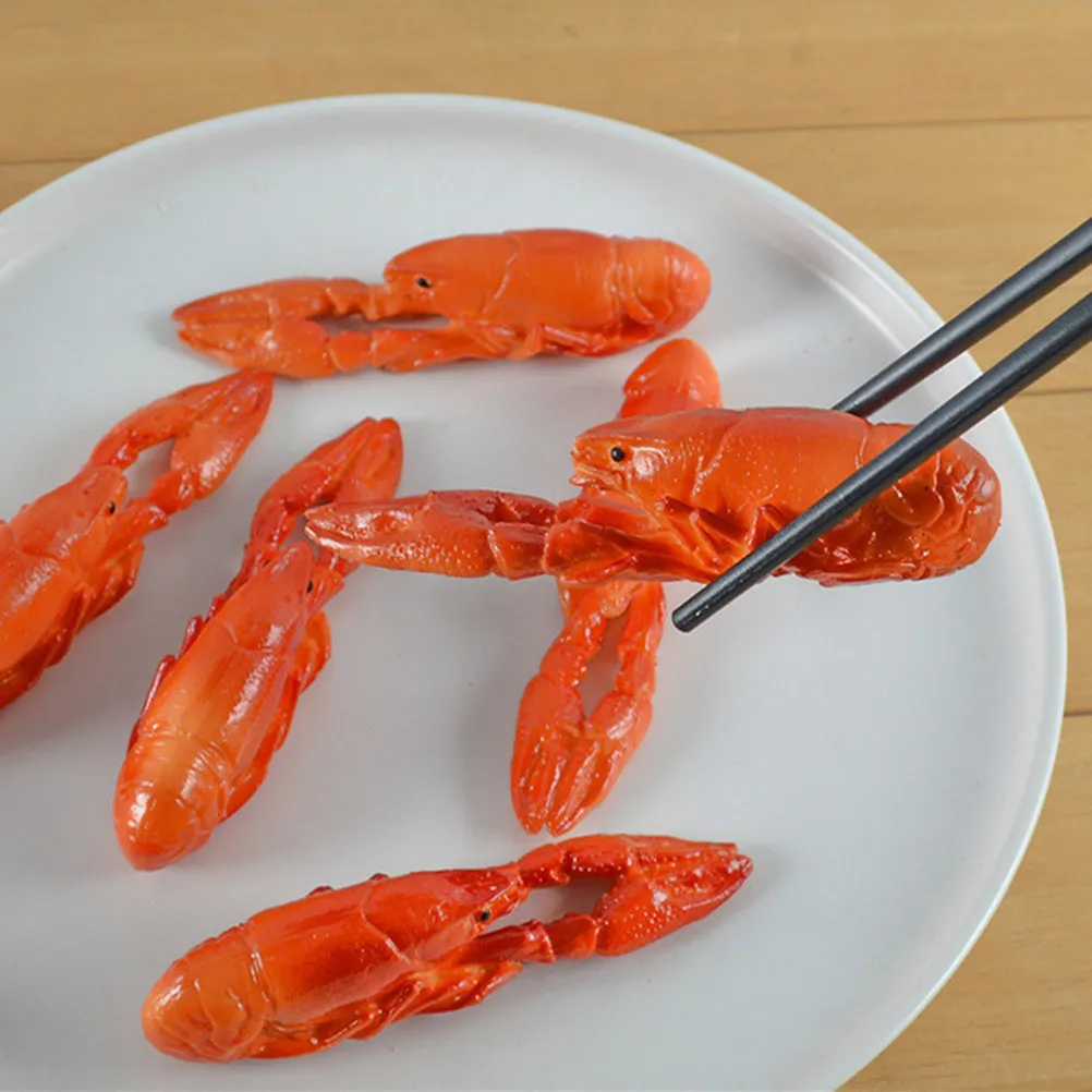 

Набор из 4 реалистичных фигурок омаров из ПВХ для декора сада, обучения детей, портативные фигурки животных, украшение для дома и вечеринок