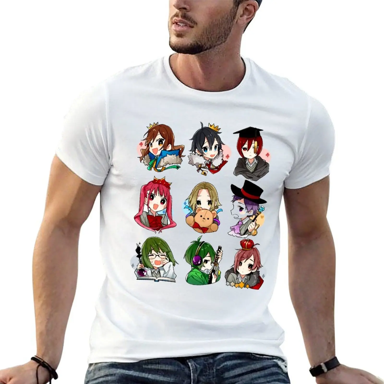 

Horimiya Character T-Shirt t shirts for man pack cotton anime t shirts oversize T-Shirt