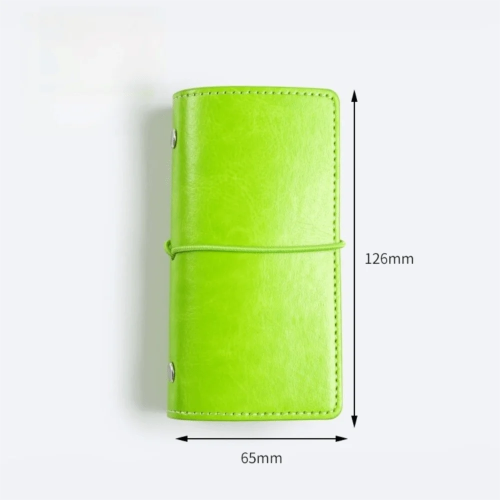 New PU Leather Refillable Pocket Notebook Portable Strap Closure Metal Ring Binder Refillable Notebook Soft Cover Daily Notes