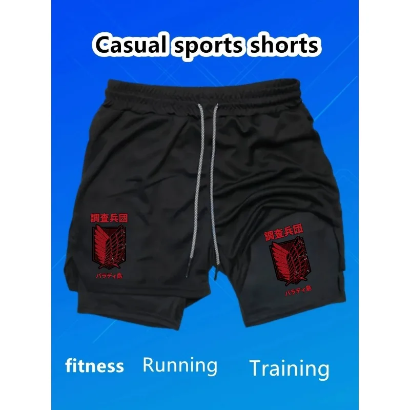

Summer Shorts Men 2in1 Athletic Gym Workout Running Performance Shorts Beautiful Sword Print Phone Pocket Quick Dry Breathable