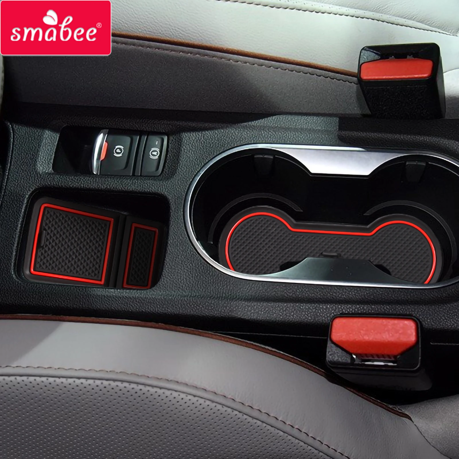 Smabee Anti-Slip Gate Slot Mat for Renault Captur 2019  2020 Interior Accessories Cup Holder Non-Slip Door Groove Pad Coaster