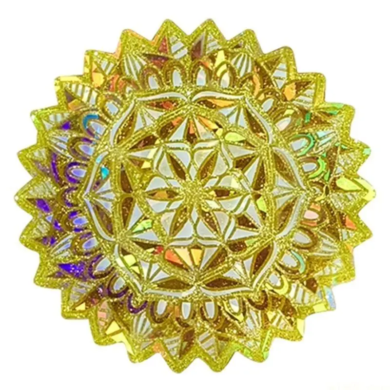 

D46E Portable Flower Silicone Molds Resin Cup Mat Mold Perfect for Tea Trays