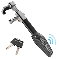 Steering Wheel Lock With Alarm 120dB, Steering Lock Wheel Lock Crook Locks For Cars, Car Lock Anti-Theft Device Heavy Duty