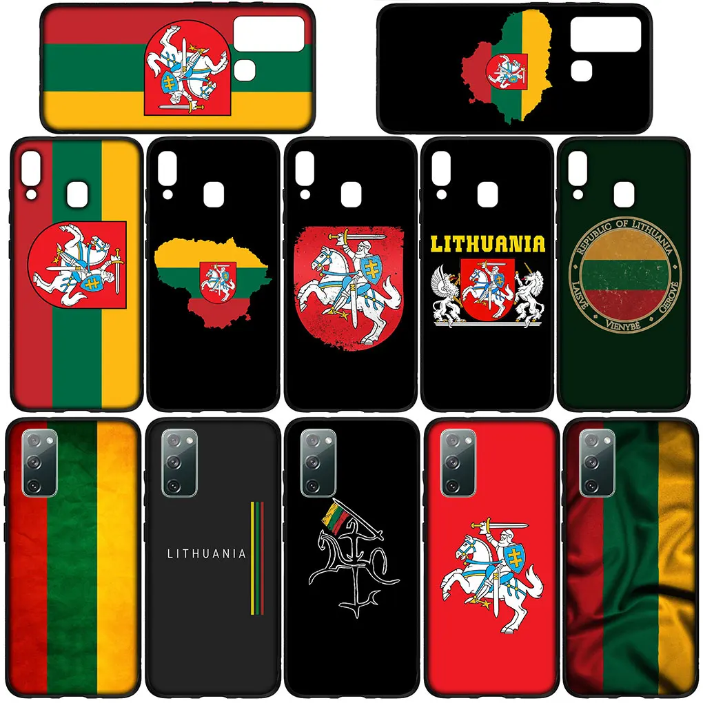 Lithuania Flag Cover Phone Casing for Samsung Galaxy S21 S20 Fe S23 S22 Ultra S8 Plus A71 A12 A13 A21S S7 Soft Case