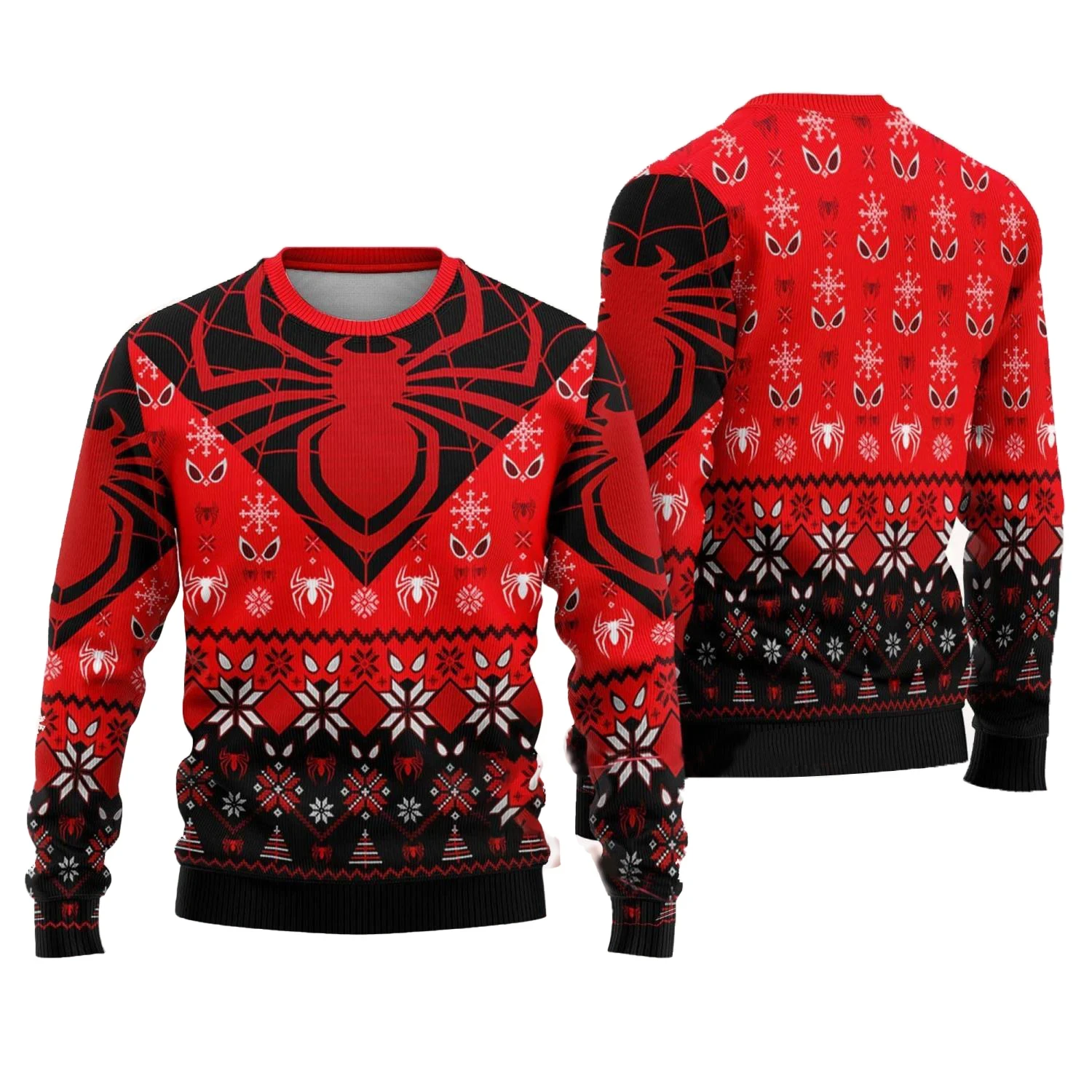 Spider Punk New Year Christmas Gift Ugly Sweater Hot Selling Autumn and Winter Oversized Pullover Men\'s Christmas 2024 Women Top