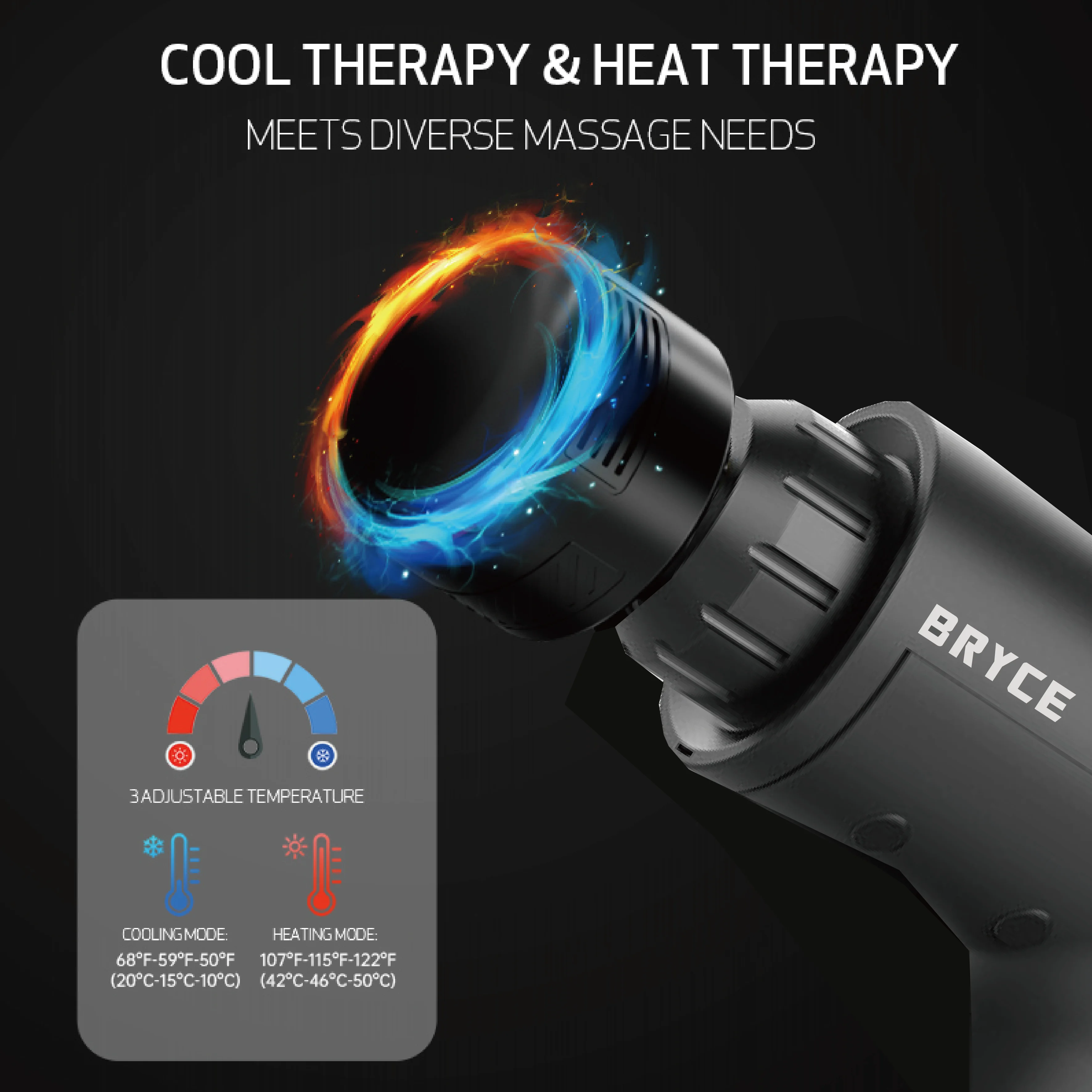 Hot and Cold Fascia Gun Stroke 10/14/16mm Brushless Motor Thrust 27KG Silent Professional Athlete Rehabilitation Equipment