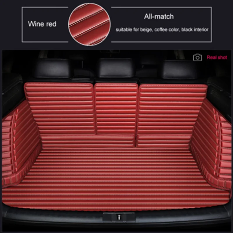 

Customized Leather Full Coverage Car Trunk Mat For Volkswagen All Models Polo Tiguan Touran Jetta Beetle Car-Stying Accessories