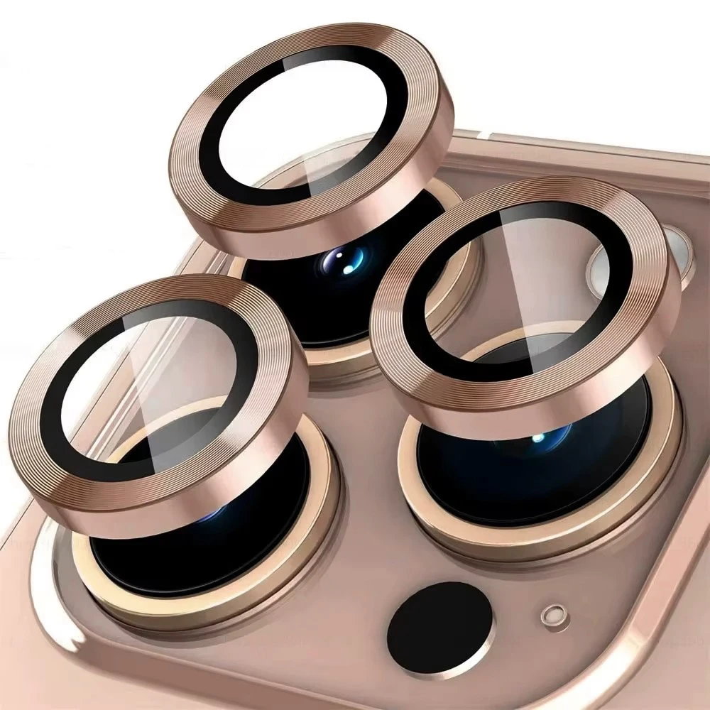 Camera Lens Protector For iPhone 16 15 11 12 13 14 Pro Max 16 Plus Metal Ring Lens Glass For iphone 