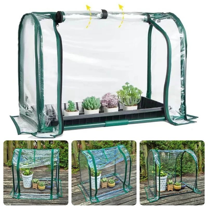Cubierta de arco de tienda de plantas de invernadero, película de PVC, cubierta exterior de cobertizo de flores, aislamiento de balcón, cubierta de lluvia Simple para habitación de flores, impermeable