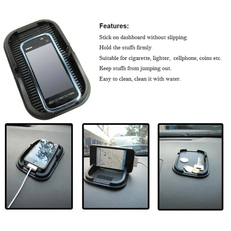 

Автомобильная подставка, Противоскользящий коврик, силиконовая Автомобильная приборная панель, навигационная центральная консоль, противоскользящая опорная рамка