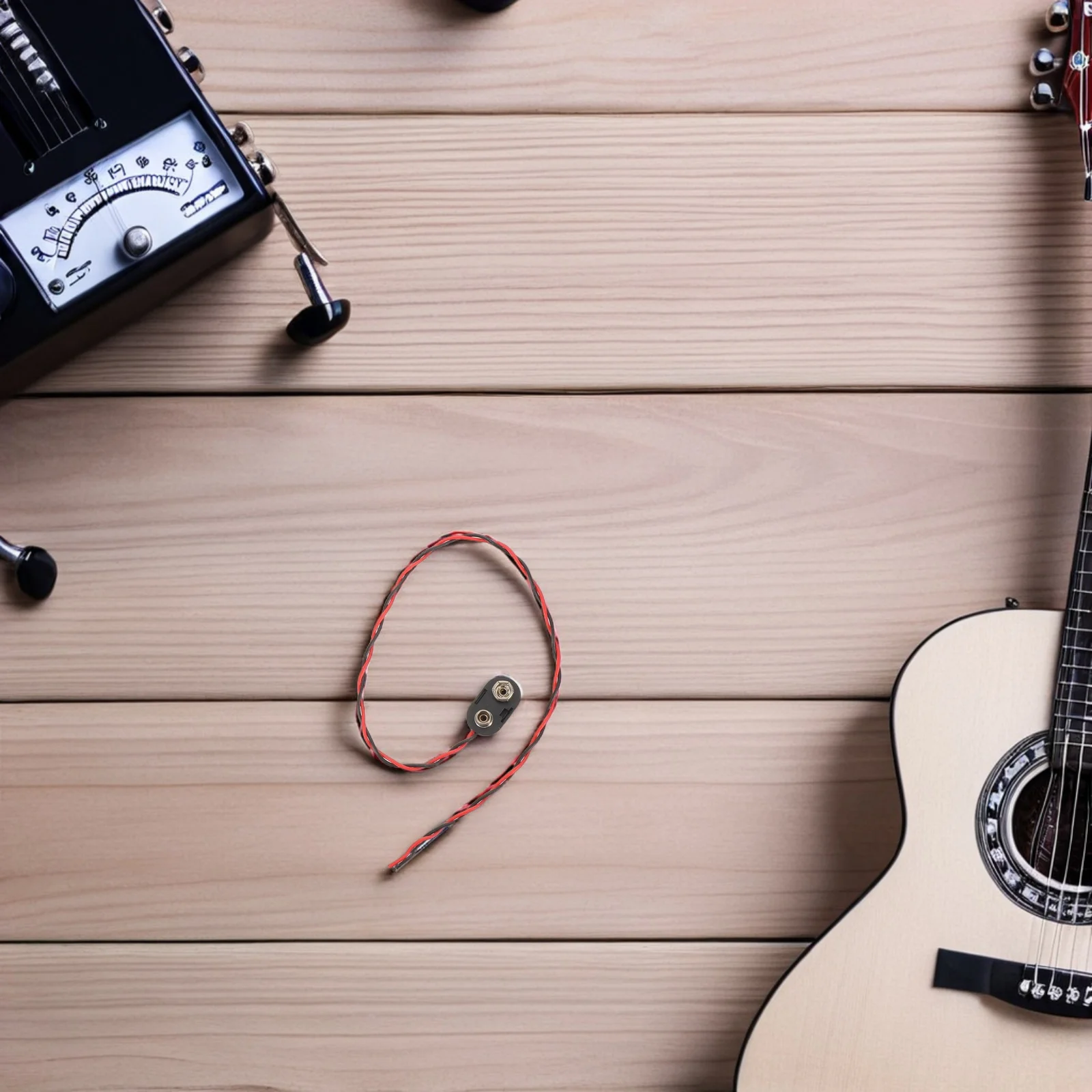 

8Pcs 9V Clip Wire Connector I-Type 300Mm Hard Plastic Housing Snap Buckle for Pickup Box DIY Electronics Stable Power