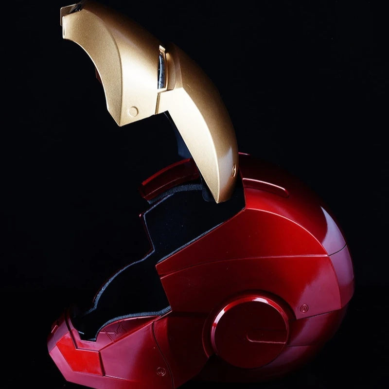 Iron Man casco MK7 1:1 maschera apribile luminoso modello regalo per bambini Cosplay Prop regalo Marvel Toy periferiche cinematografiche The Avengers