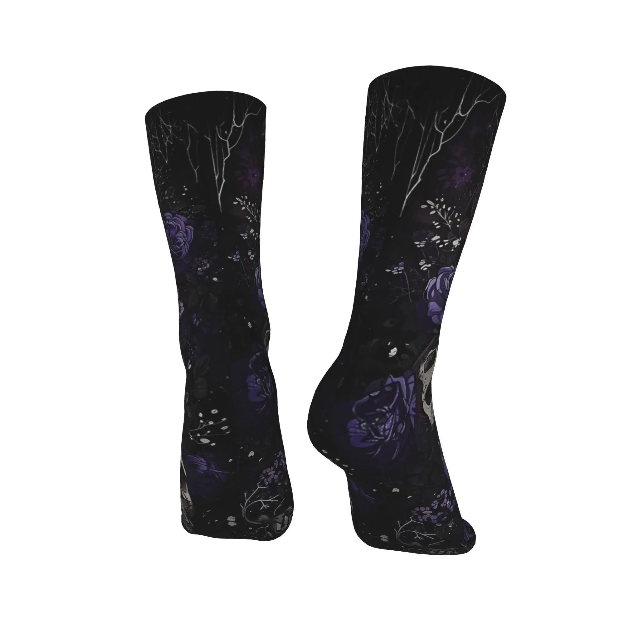 Skarpetki z artystycznym wzorem czaszki Gotyckie pończochy męskie Wysokiej jakości skarpetki wspinaczkowe Wiosenne skarpetki graficzne antypoślizgowe