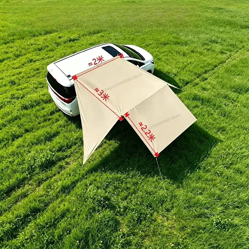 For Car Side Tent Camping Black Rubber Canopy Portable Outdoor Tent Car Side Tent Sunshade