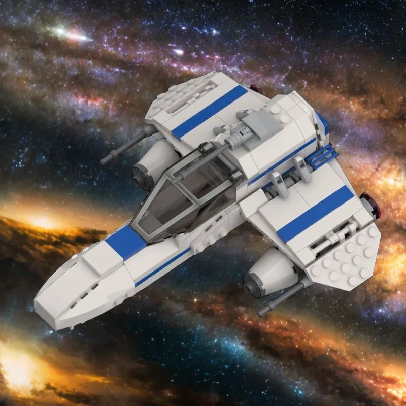 

187 шт., Star Battle MOC E-Wing (версия Chibi), строительные блоки, развивающая игрушка для детей, подарок на день рождения «сделай сам»
